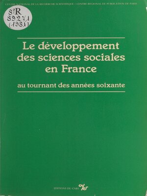 cover image of Le développement des sciences sociales en France au tournant des années soixante
